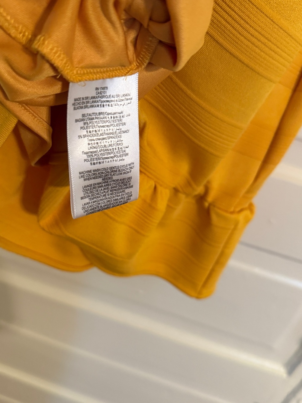 BCBGeneration Form Fitting Yellow Dress w Ruffle - Picture 4 of 4